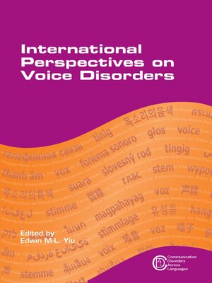 cover image of International Perspectives on Voice Disorders